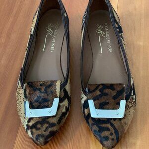 Donald J Pliner Leopard Skin Print Low Wedge, Sz 6.5